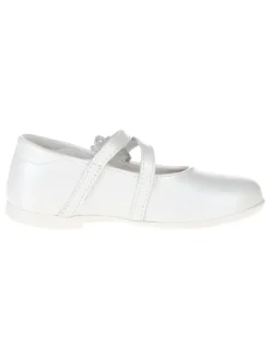 Leder-Ballerinas "Happy dance" in Weiß