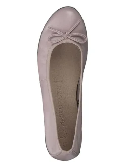 Leder-Ballerinas in Altrosa