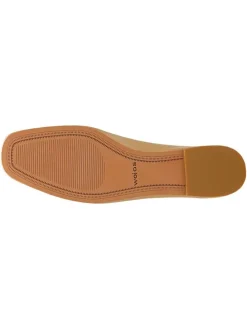 Leder-Ballerinas in Beige