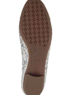 Leder-Ballerinas in Beige