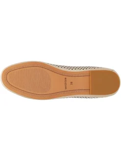 Leder-Ballerinas in Beige