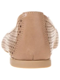 Leder-Ballerinas in Beige