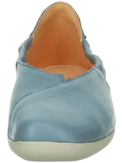 Leder-Ballerinas in Blau