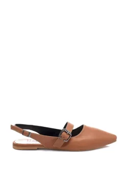 Leder-Ballerinas in Braun