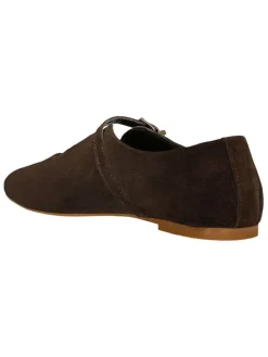 Leder-Ballerinas in Braun