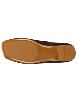 Leder-Ballerinas in Braun