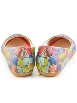 Leder-Ballerinas in Bunt