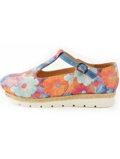 Leder-Ballerinas in Bunt