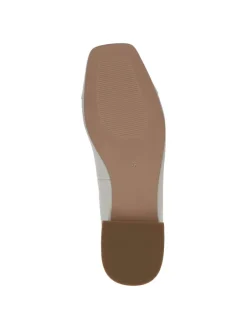 Leder-Ballerinas in Creme