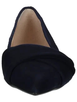 Leder-Ballerinas in Dunkelblau