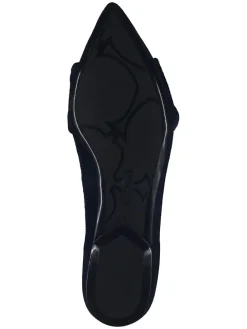 Leder-Ballerinas in Dunkelblau