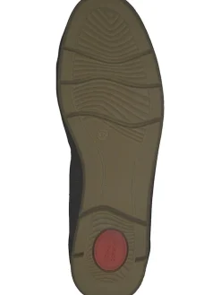 Leder-Ballerinas in Dunkelblau