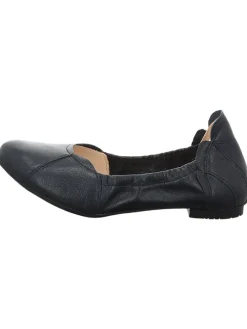 Leder-Ballerinas in Dunkelblau