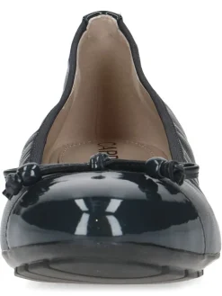 Leder-Ballerinas in Dunkelblau