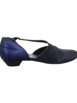 Leder-Ballerinas in Dunkelblau