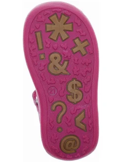 Leder-Ballerinas in Fuchsia