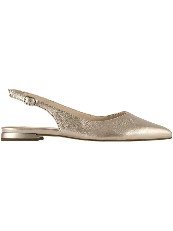Leder-Ballerinas in Gold