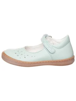 Leder-Ballerinas in Grün