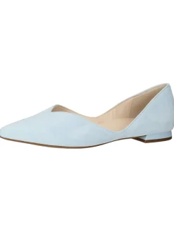 Leder-Ballerinas in Hellblau