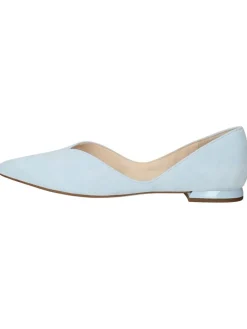 Leder-Ballerinas in Hellblau