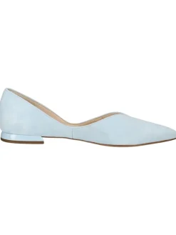 Leder-Ballerinas in Hellblau