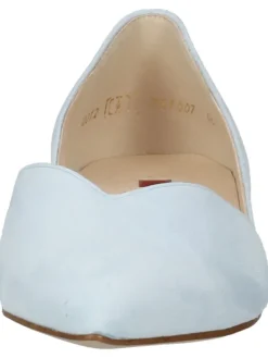 Leder-Ballerinas in Hellblau