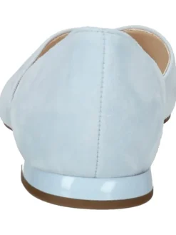 Leder-Ballerinas in Hellblau