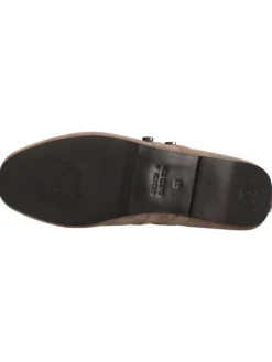 Leder-Ballerinas in Hellbraun