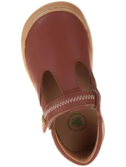 Leder-Ballerinas in Hellbraun