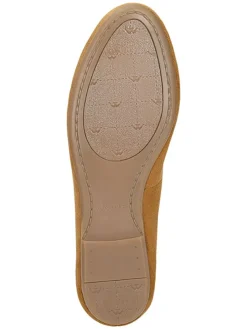 Leder-Ballerinas in Hellbraun