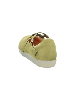 Leder-Ballerinas in Khaki