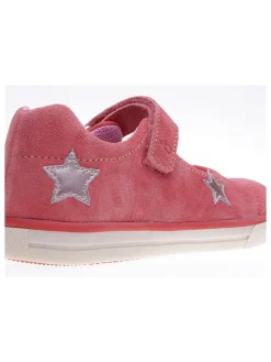 Leder-Ballerinas in Koralle