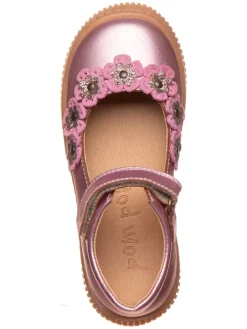 Leder-Ballerinas in Lila