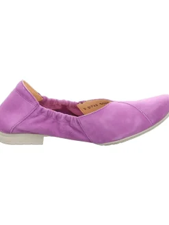 Leder-Ballerinas in Lila