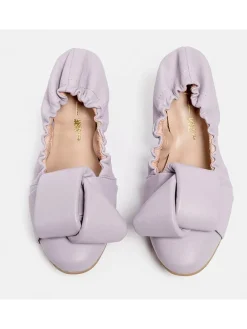Leder-Ballerinas in Lila