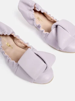 Leder-Ballerinas in Lila