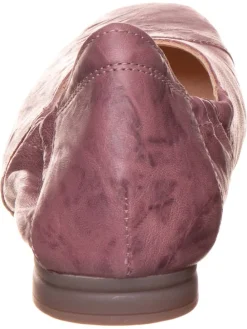 Leder-Ballerinas in Lila