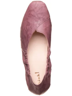 Leder-Ballerinas in Lila