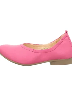 Leder-Ballerinas in Pink
