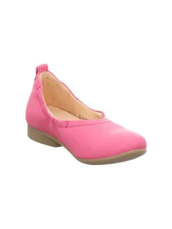 Leder-Ballerinas in Pink