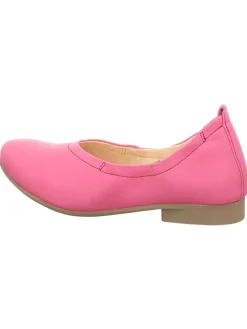 Leder-Ballerinas in Pink