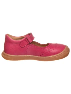Leder-Ballerinas in Pink