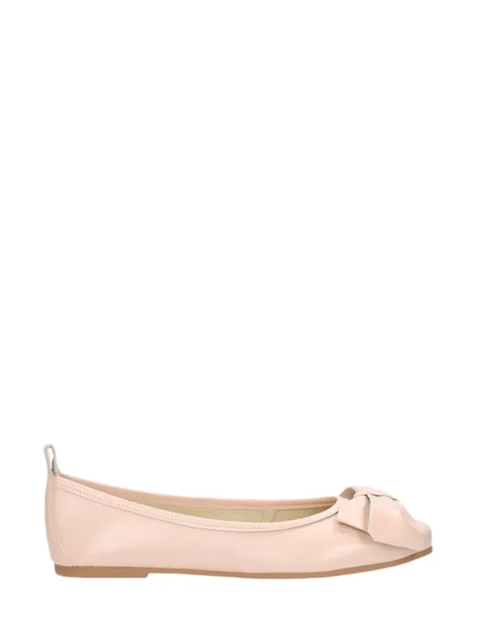 Leder-Ballerinas in Rosa