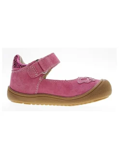 Leder-Ballerinas in Rosa
