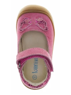 Leder-Ballerinas in Rosa