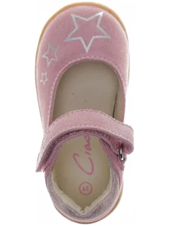 Leder-Ballerinas in Rosa