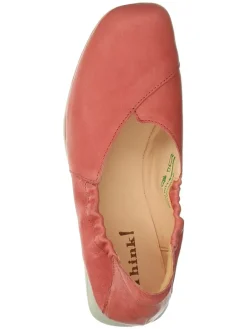 Leder-Ballerinas in Rosa