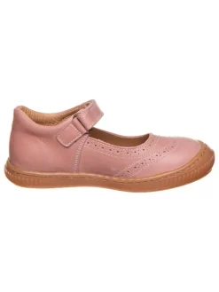 Leder-Ballerinas in Rosa