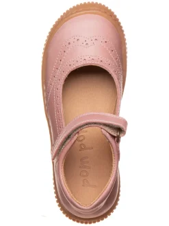 Leder-Ballerinas in Rosa