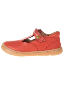Leder-Ballerinas in Rot